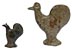 Pottery redware roosters