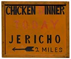 Folk art Chicken Dinner sign