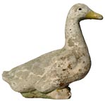 Concrete duck lawn ornament