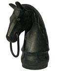 Cast iron horse hitching post