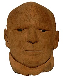 Figural carved coconut