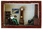 Shadowbox with carvings