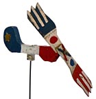 Red, white, and blue whirligig