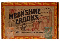 Moonshine Crooks wood cigar box