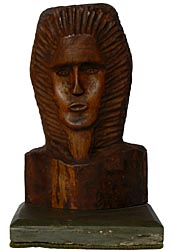 Carved bust