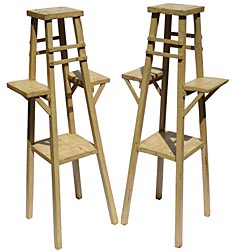 Pair of painted plant stands