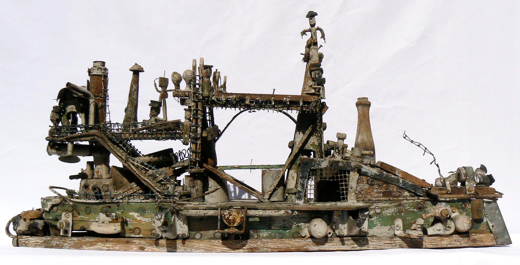 Intricate, Old, Folk Art Ship