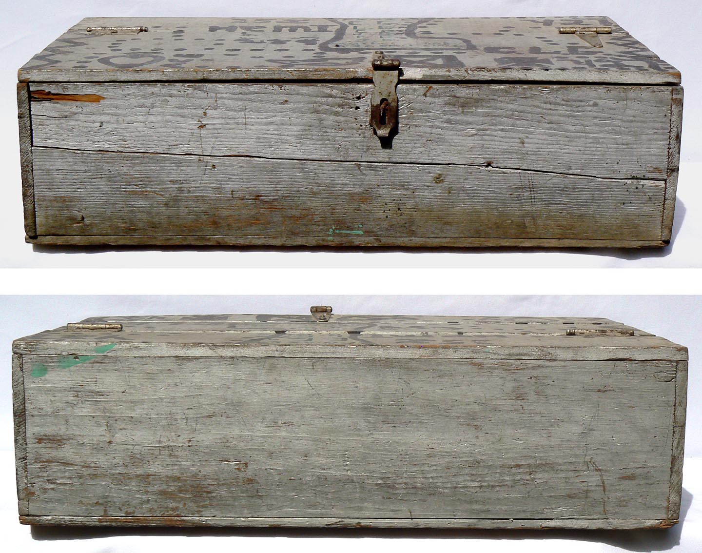 Paint Decorated Wood Tool Box