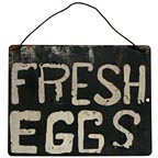 Fresh Eggs sign