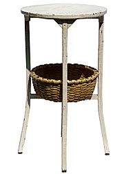 Painted table with basket