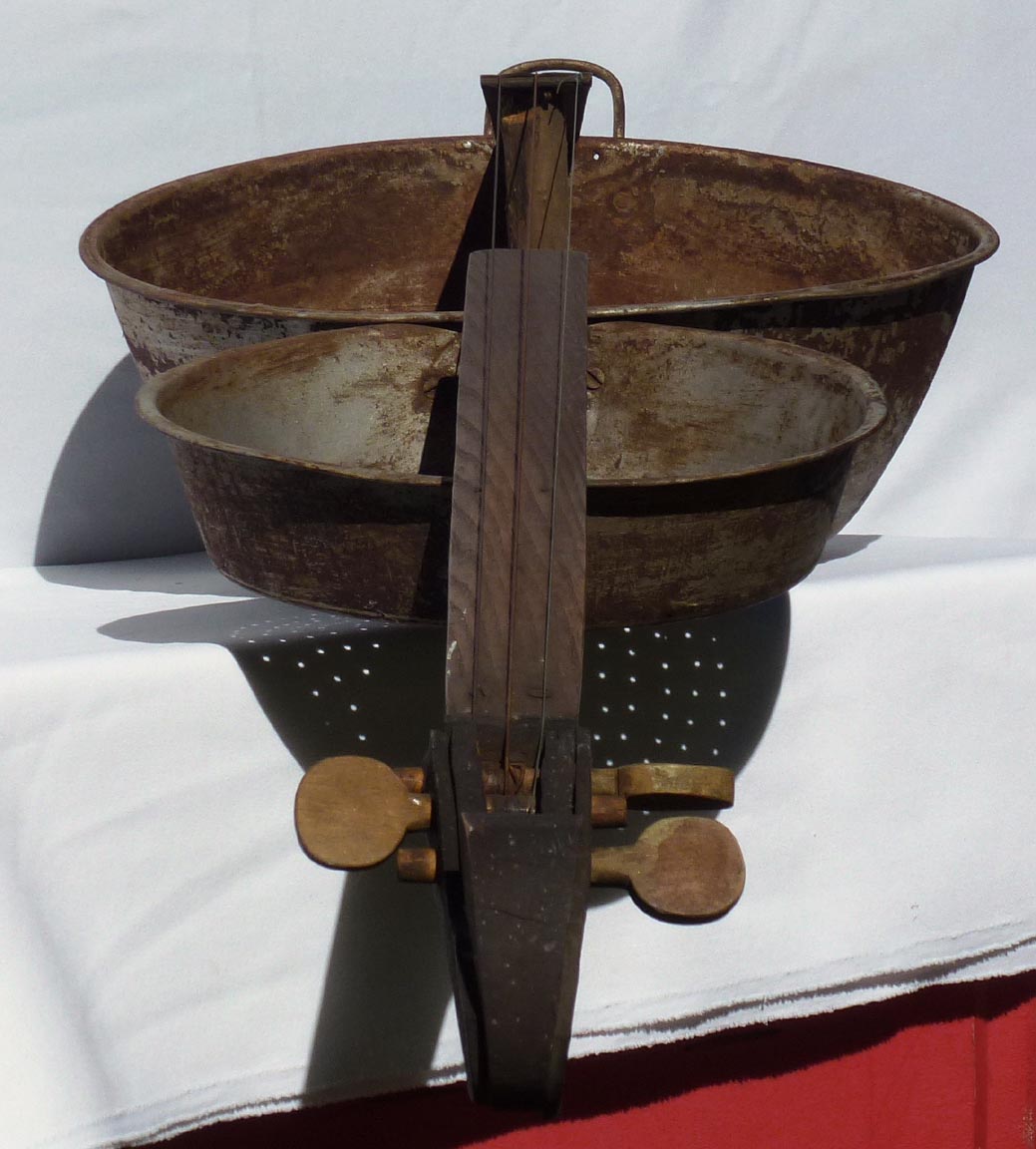 Hand made double washtub bass