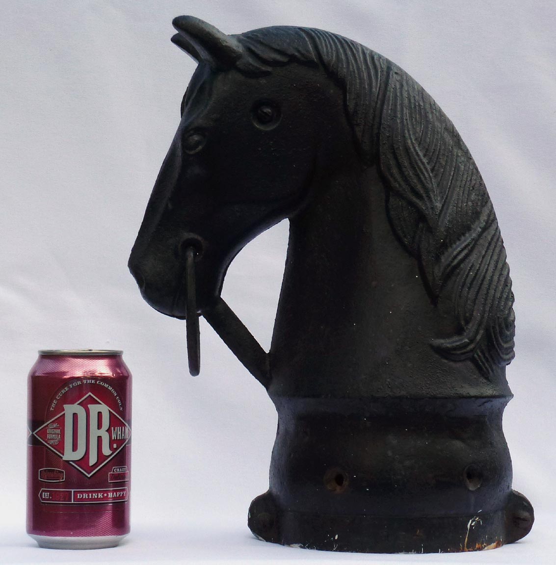 Cast iron horse head hitching post