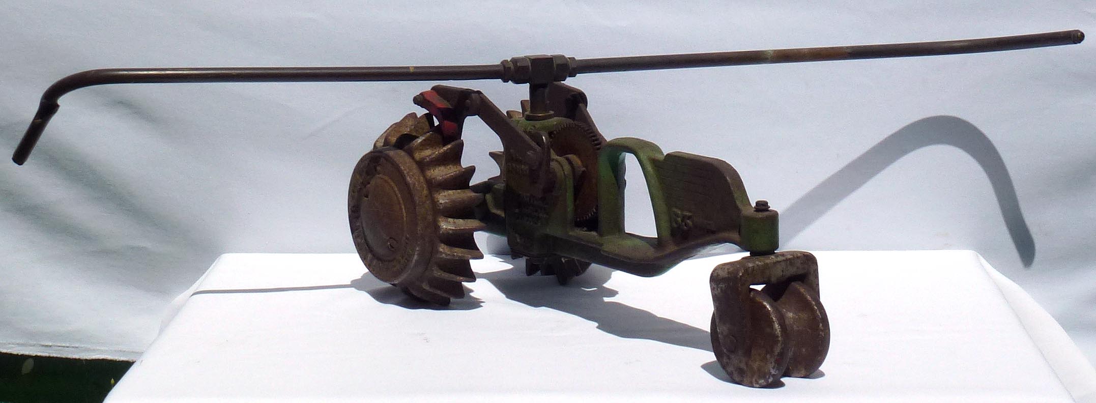 Cast iron tractor lawn sprinkler