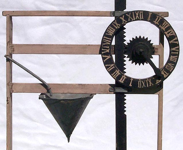 A highly unusual hand made wooden water clock. 1800's. eBay