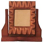 Chip-carved desk frame
