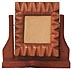 Chip-carved desk frame