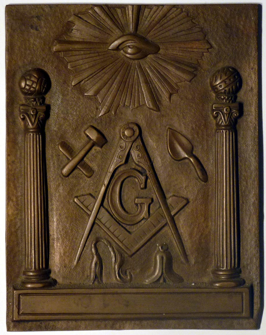 Masonic brass plaque