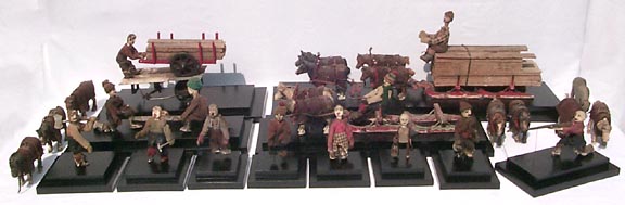 Carved loggers