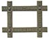 Green tramp art frame