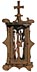 Tramp art crucifix shrine