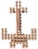 Tramp art crown of thorns crucifix