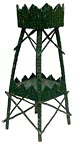 Rustic twig plant stand