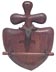 Carved bull head rack