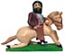 Man on horse carving
