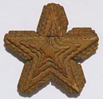 Star-shaped tramp art box