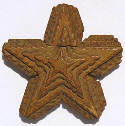 Star-shaped tramp art box