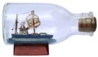 Trawler ship in a bottle
