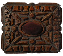 Tramp art sewing box