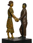Carved dancing couple