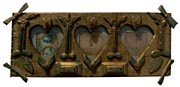 Painted, layered frame with hearts