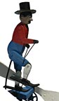 Skier whirligig