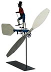 Skier whirligig