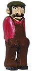 Carved Man with overalls
