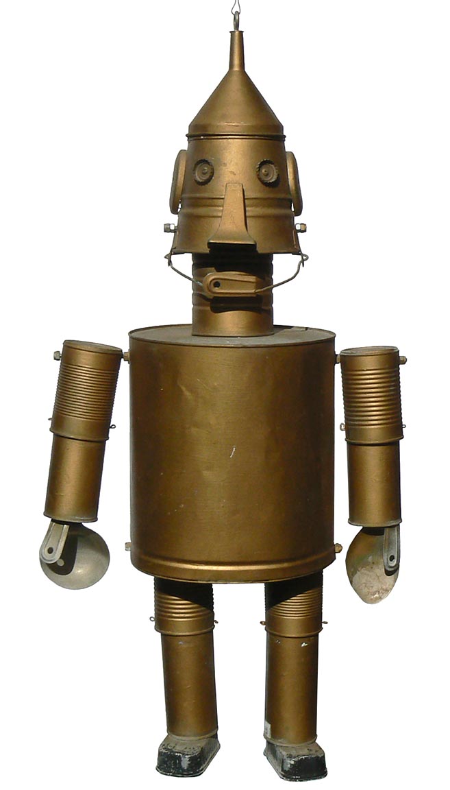 Folk art robot from found objects