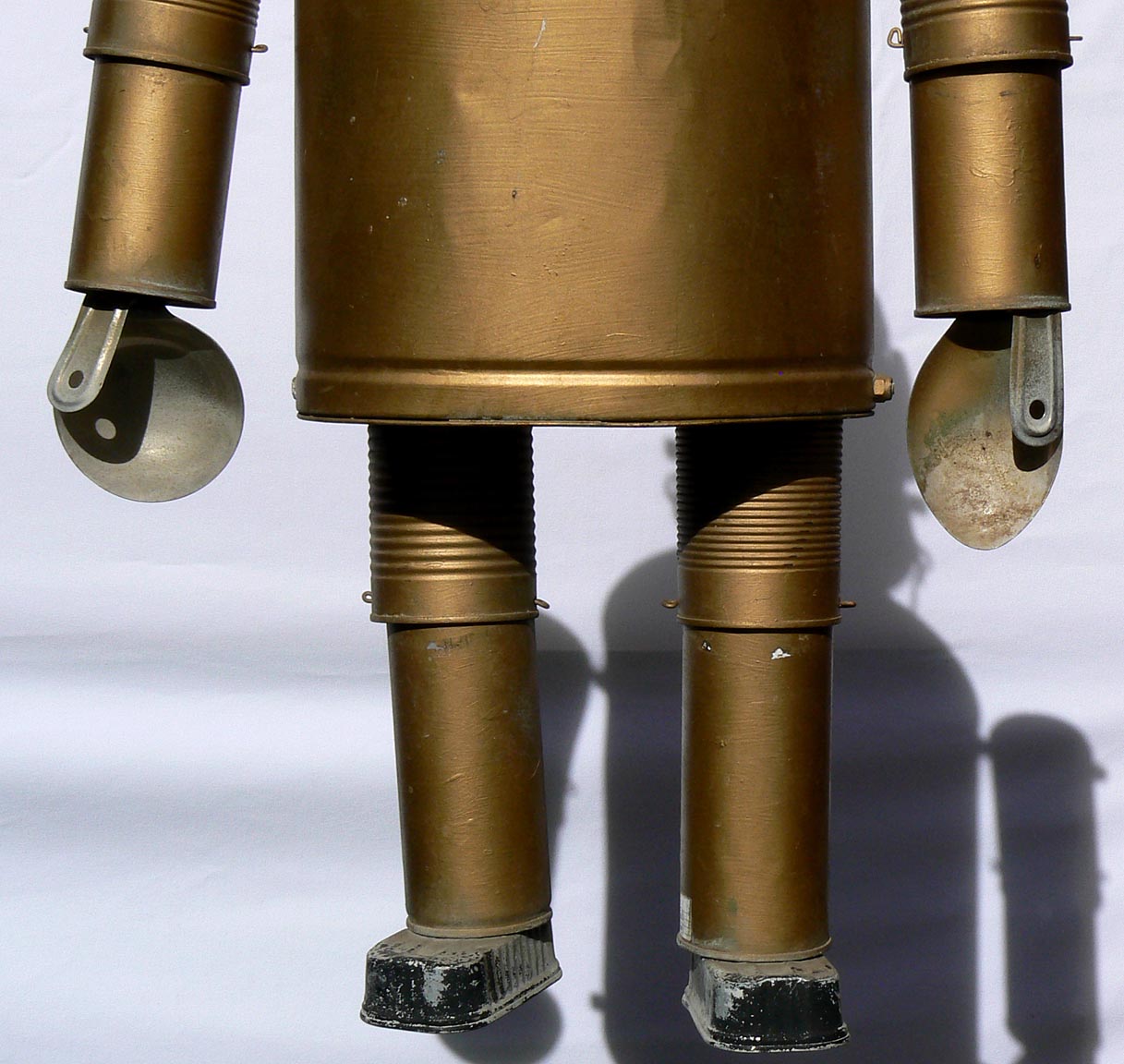 Folk art robot from found objects