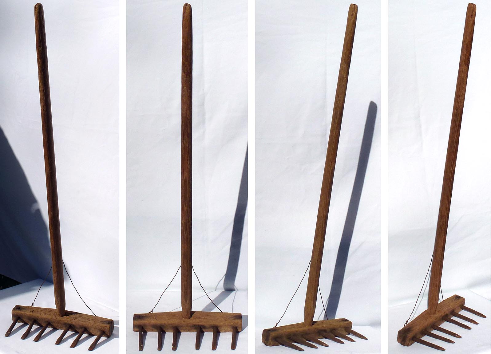 Primitive hand made rake