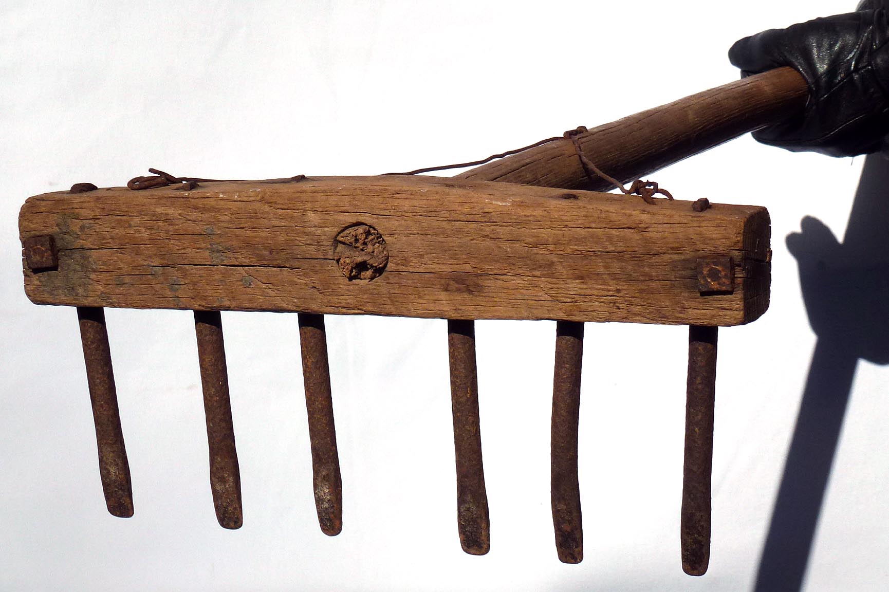 Primitive hand made rake