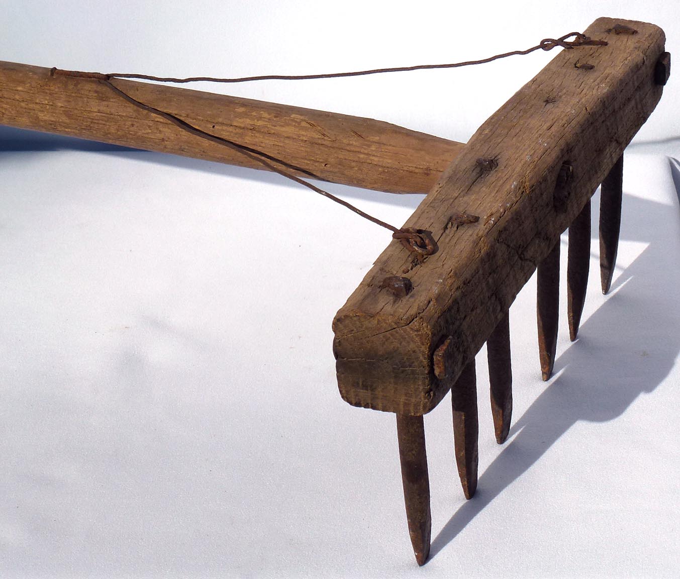 Primitive hand made rake