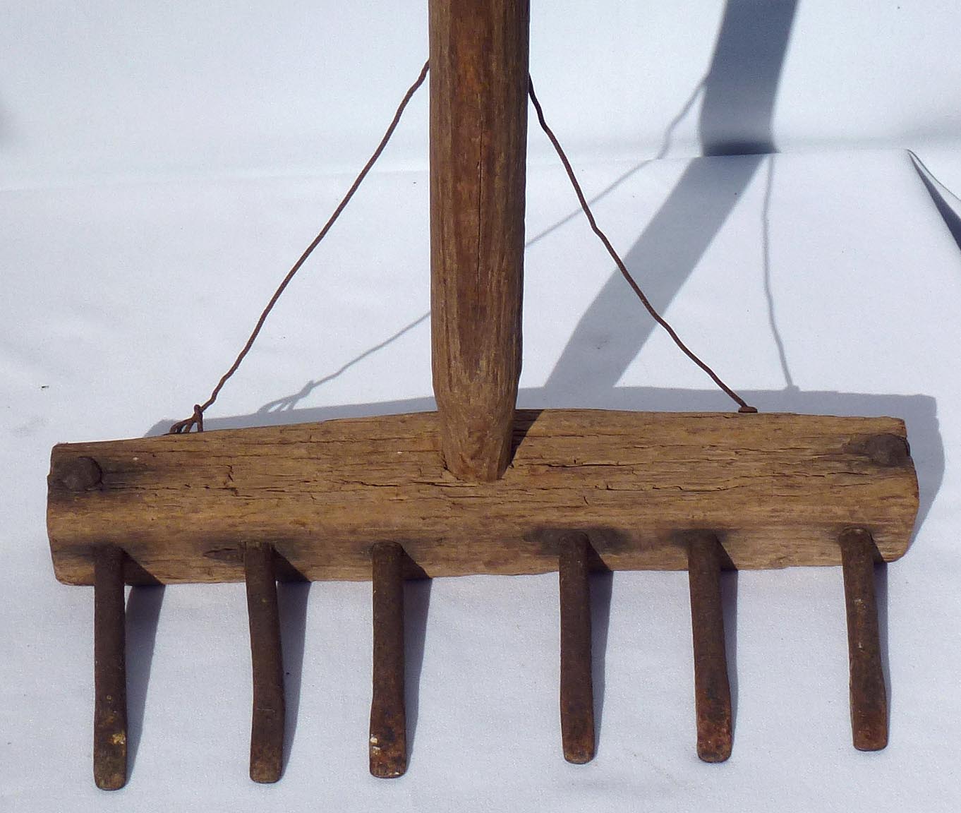 Primitive hand made rake