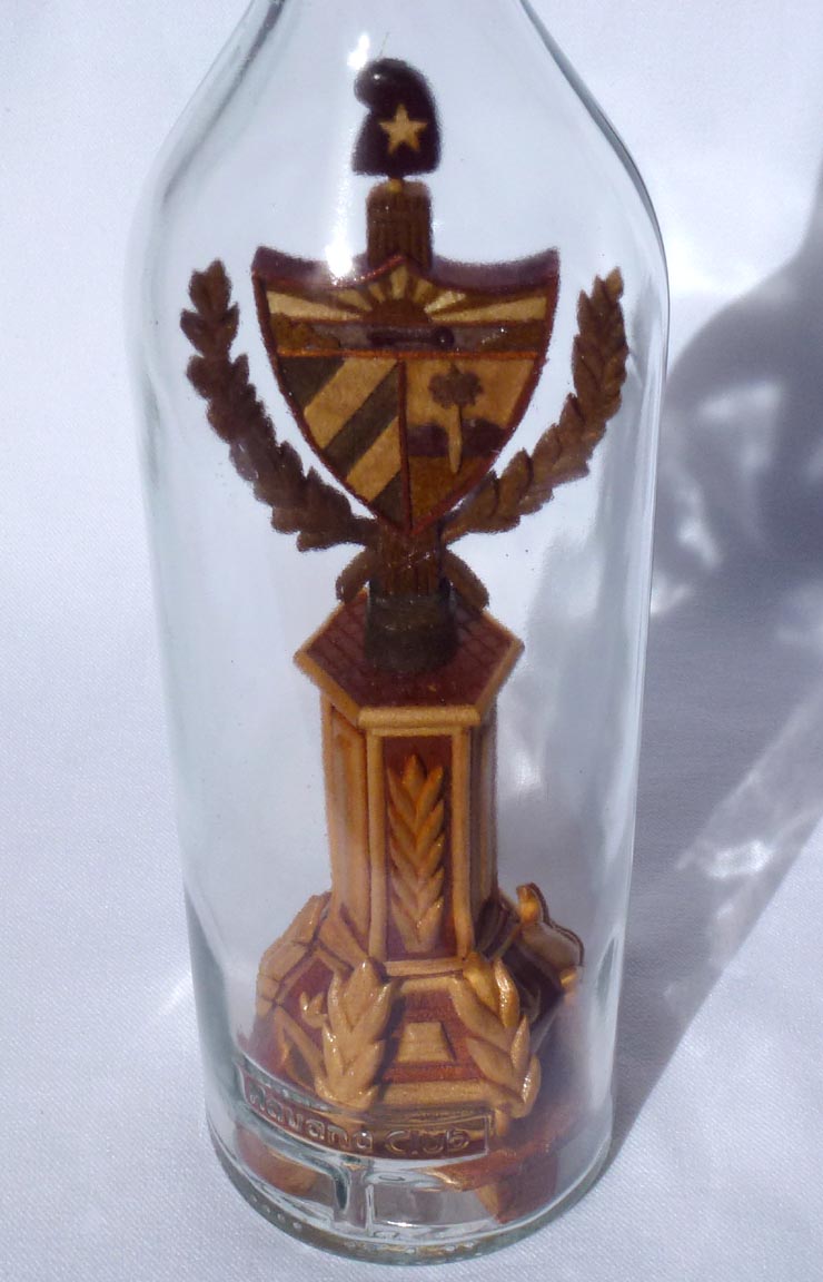 Bottle Whimsy with Cuban Coat of Arms
