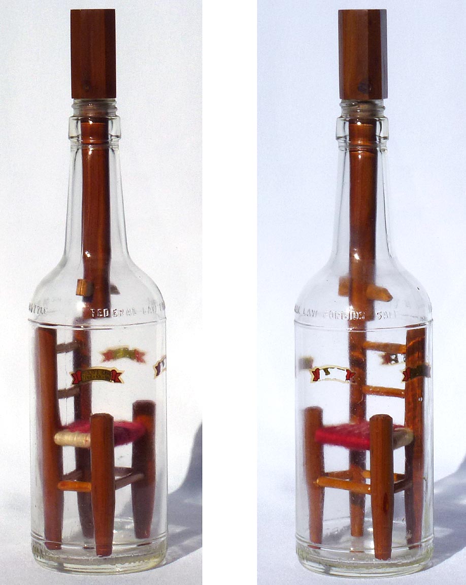 Chair in a bottle whimsy