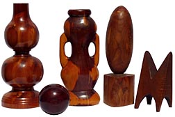 Set of Five Whimsical Cedar Carvings