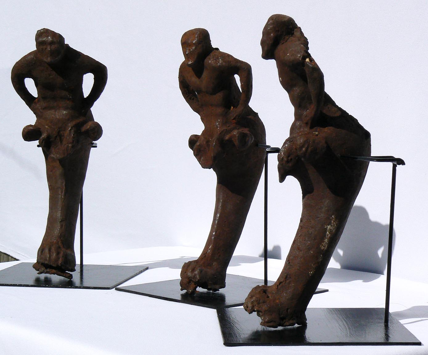 Three 19th c. Cast Iron Figures