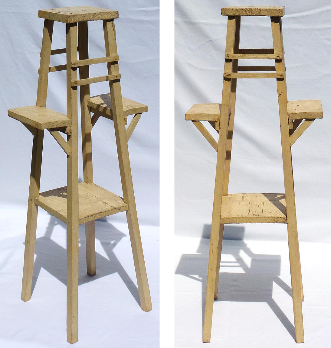 Pair of Painted Wood Plant Stands