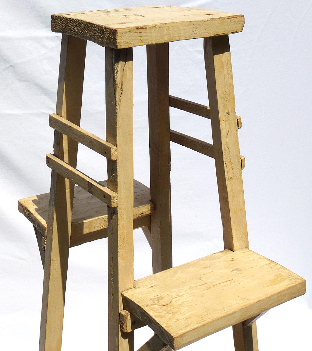 Pair of Painted Wood Plant Stands