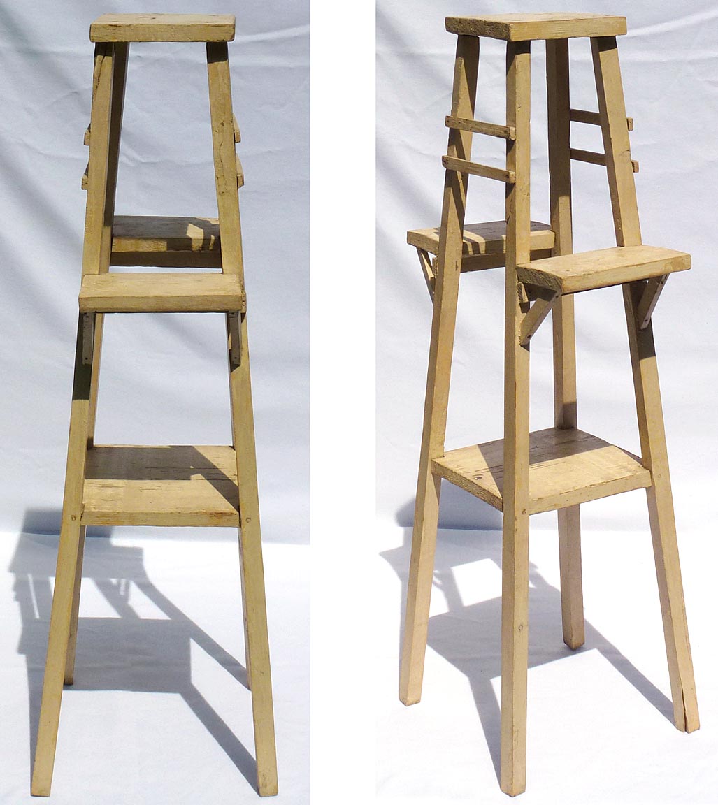 Pair of Painted Wood Plant Stands